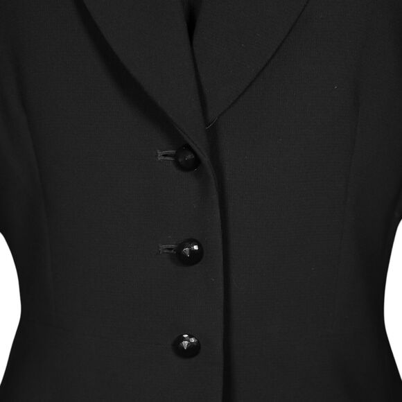 Tahari ASL Luxe Women's Blazer Black Floral Embroidered Rhinestone Blazer Size 8 - Picture 4 of 9